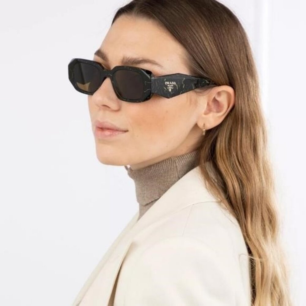 Prada Black Marble Effect Sunglasses